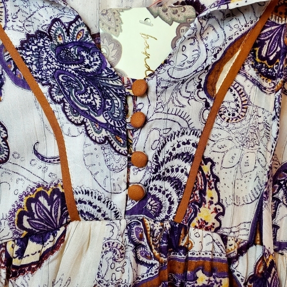 NWT Band of the Free Lyonette Paisley Dress Sz S - Picture 7 of 14